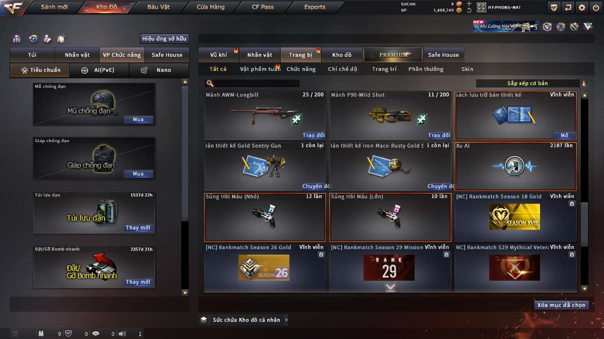 shop acc cf uy tin gia re